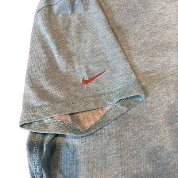 Nike Drifit Running Women’s Small Heathered Turquoise RUN Ladies Fit Tee Shirt - Picture 6 of 6